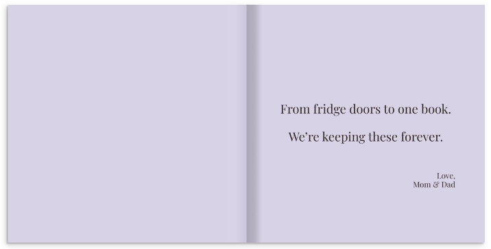 Sample book spread