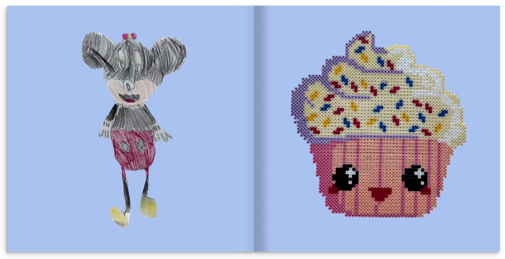 Sample book spread
