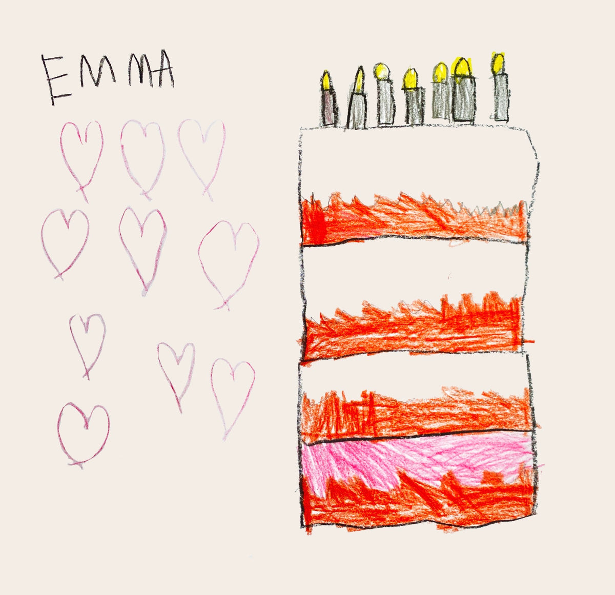 Cleaned and prepared child artwork